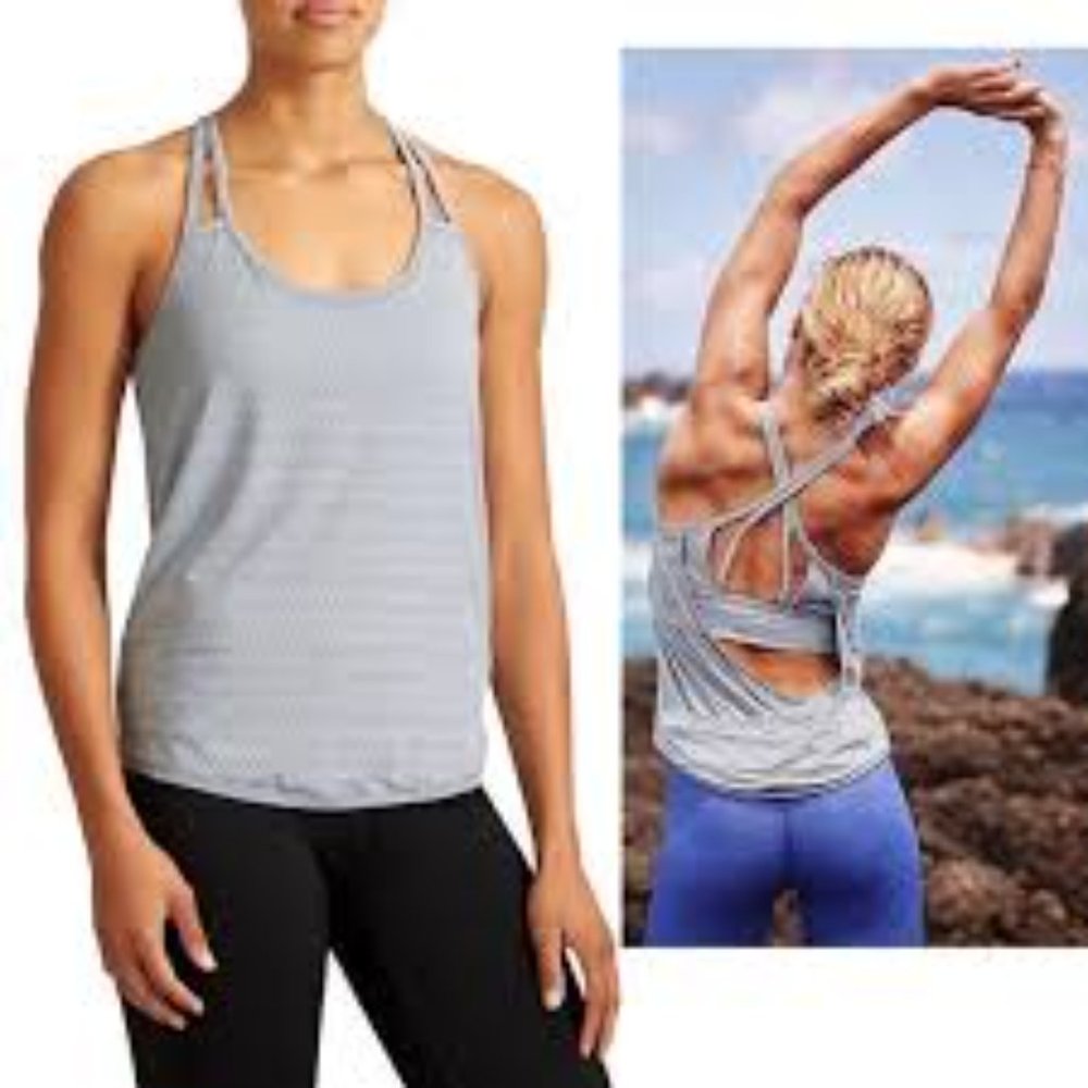 NWT Athleta Full Force Support Tank Lt Grey M